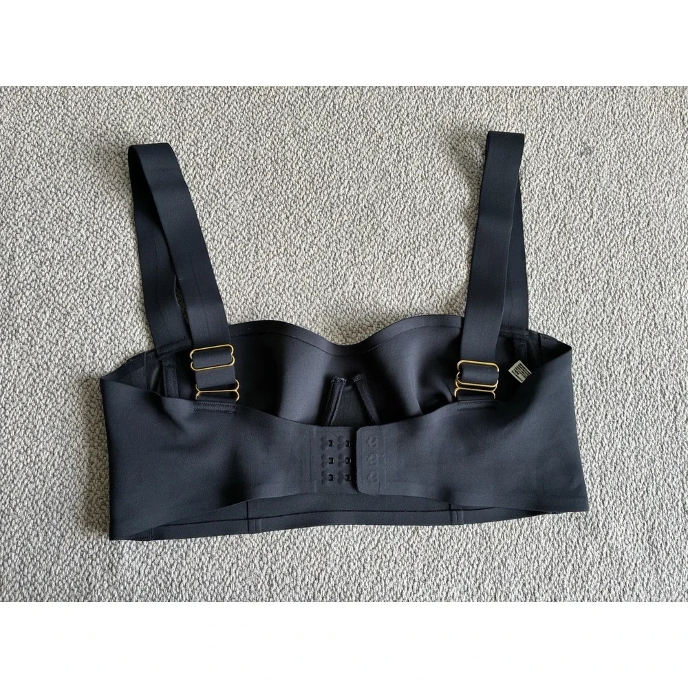 Free People Naomi Longline Bra Black Medium M Sweetheart Wide Straps